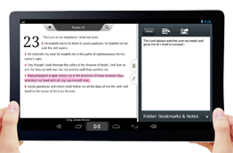 Notes and Bookmarks for Bible Tablet